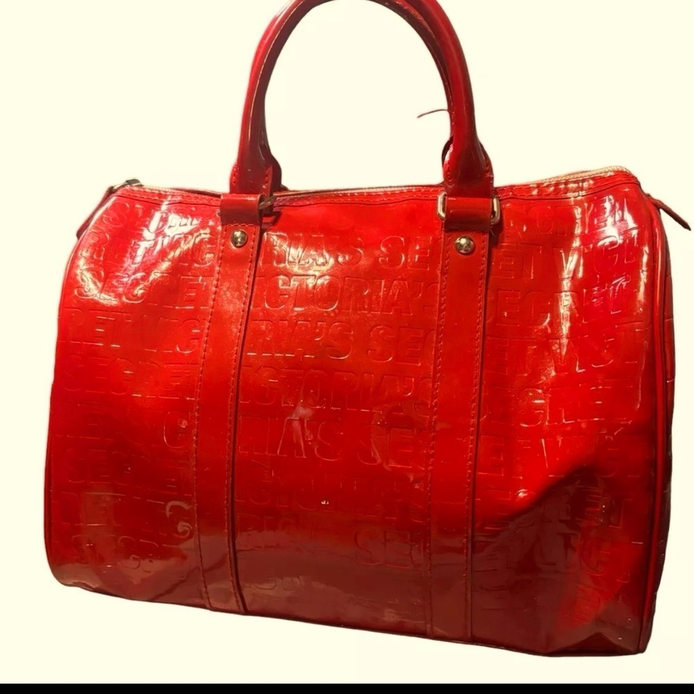 Red Leather Victoria Secret Red Handle Bag
